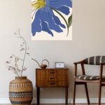 Indigo Bloom metal wall art print, view 5