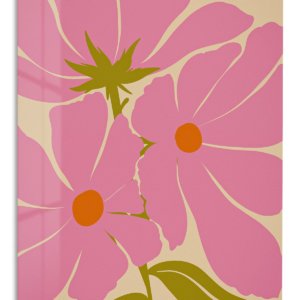 Pink Poppy Bloom metal wall art print