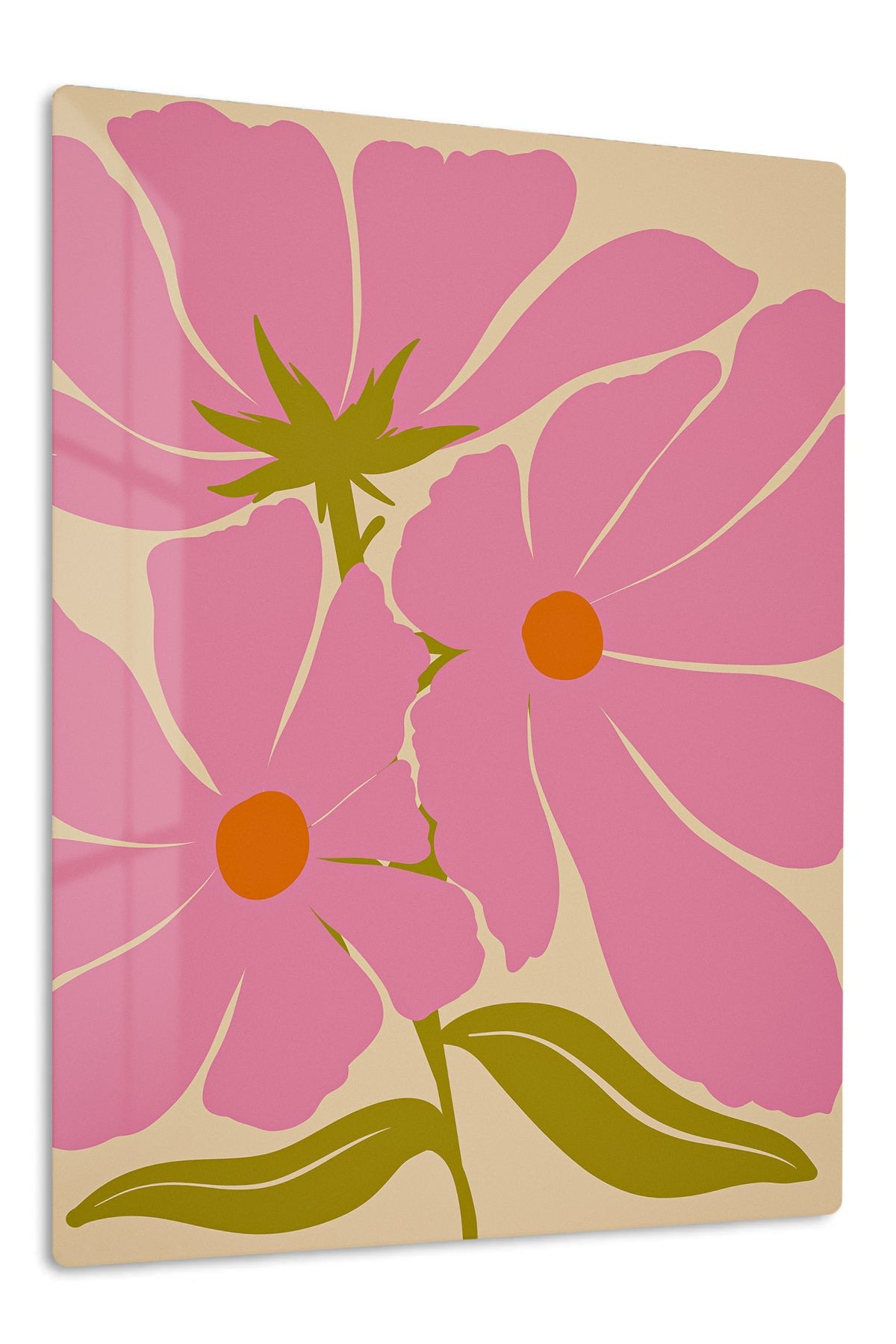 Pink Poppy Bloom metal wall art print
