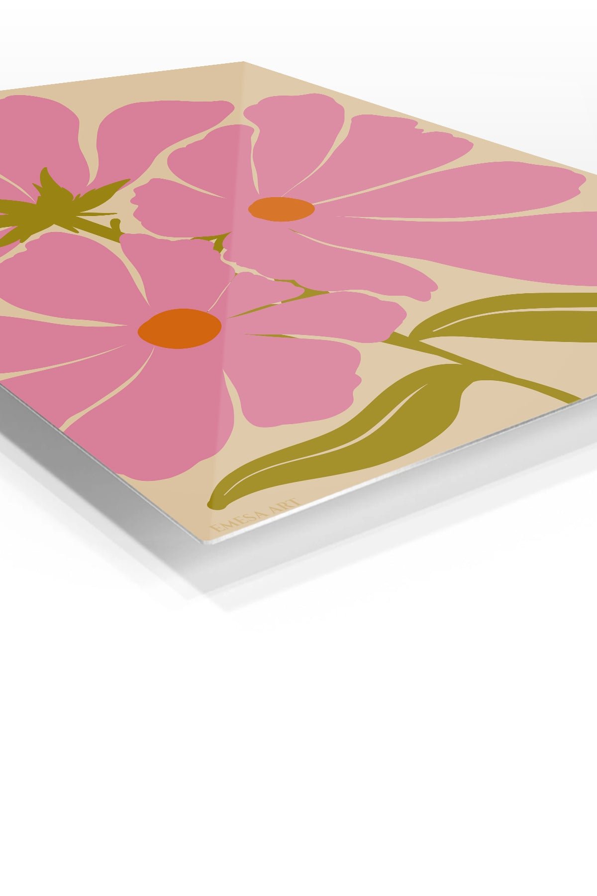 Pink Poppy Bloom metal wall art print, view 2
