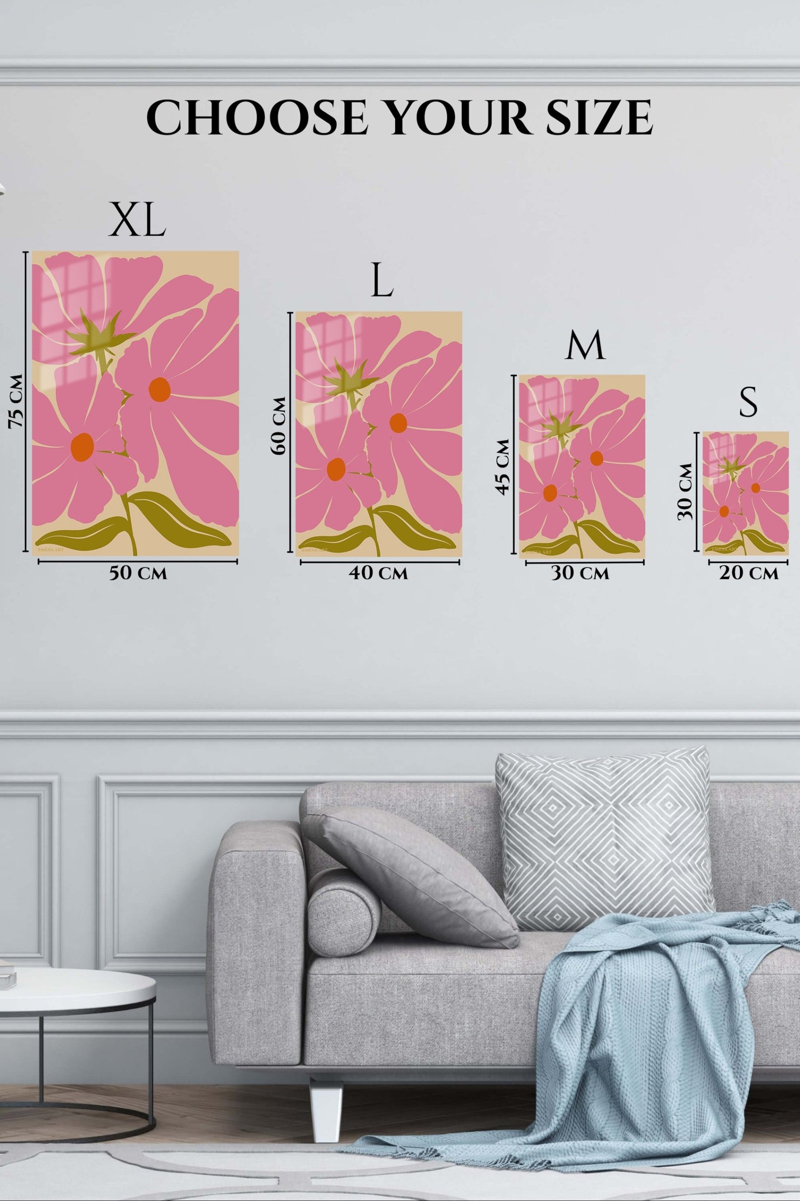 Pink Poppy Bloom metal wall art print, view 6