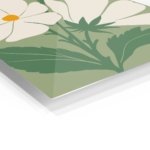 Ivory Wildflower Silhouette metal wall art print, view 2