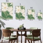 Ivory Wildflower Silhouette metal wall art print, view 6