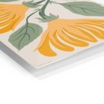Golden Botanical Bells metal wall art print, view 2