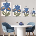 Blue Iris Bloom metal wall art print, view 6