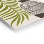 Olive Leaves and Striped Vase metal wall art print, view 2