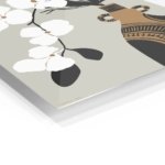 Orchid and Patterned Vase metal wall art print, view 2