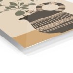 Earthenware Vessel with Olive Branch metal wall art print, view 2