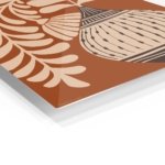 Earthen Vase and Botanical Leaves metal wall art print, view 2