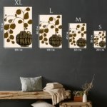 Golden Botanical Vase metal wall art print, view 6