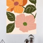 Terracotta Blossom Duo metal wall art print, view 4