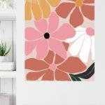 Terracotta Garden Blooms metal wall art print, view 4