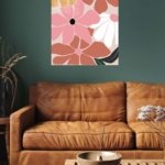 Terracotta Garden Blooms metal wall art print, view 5
