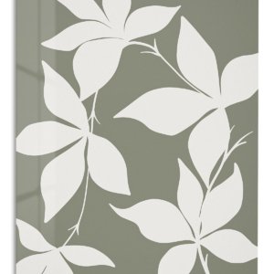 Ivory Botanical Silhouettes metal wall art print