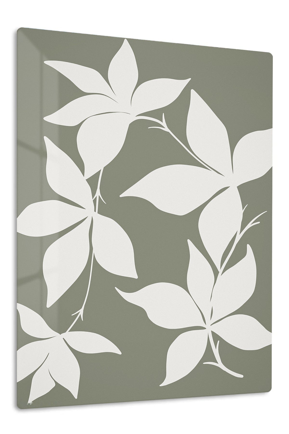 Ivory Botanical Silhouettes metal wall art print