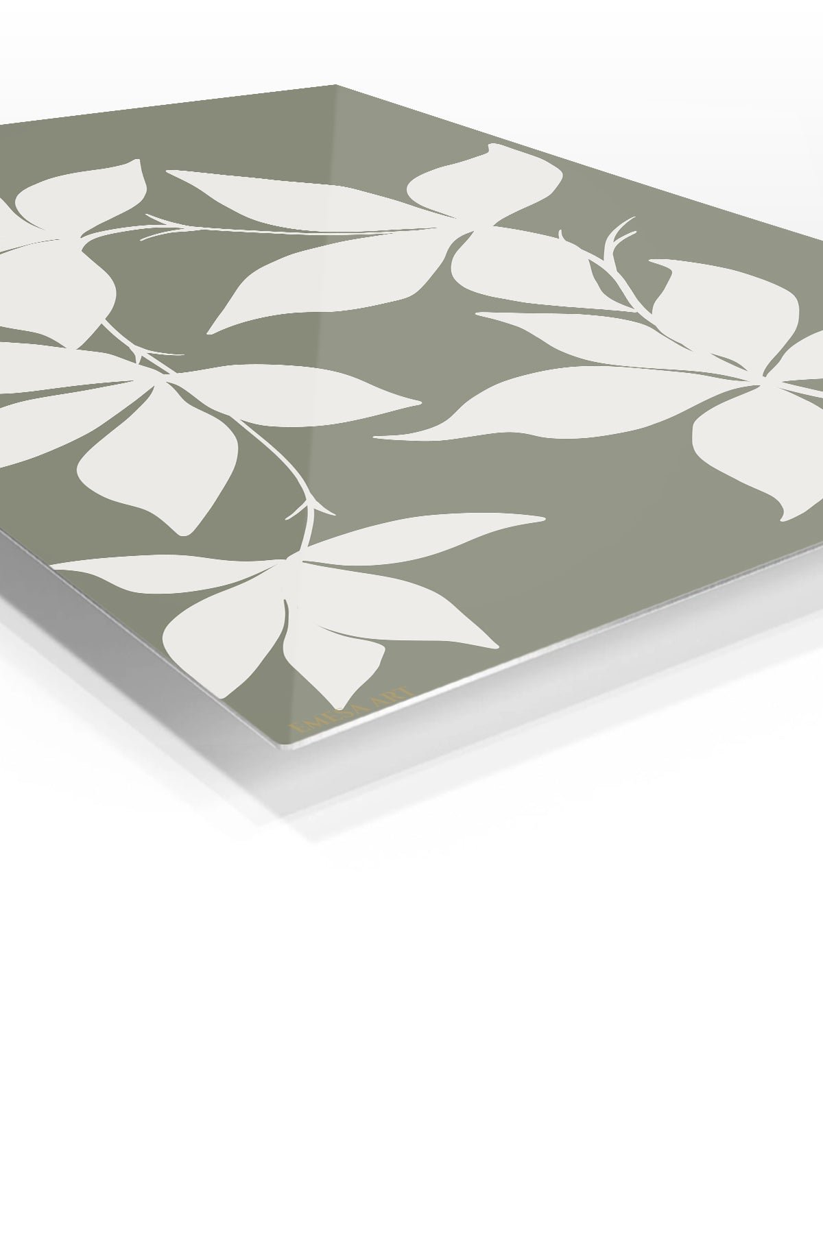 Ivory Botanical Silhouettes metal wall art print, view 2