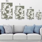 Ivory Botanical Silhouettes metal wall art print, view 6