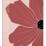 Terracotta Poppy Bloom metal wall art print