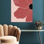 Terracotta Poppy Bloom metal wall art print, view 5