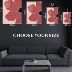 Terracotta Poppy Bloom metal wall art print, view 6