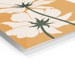 Cream Wildflowers on Ochre metal wall art print, view 2