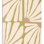 Terracotta Petal Grid metal wall art print