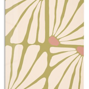 Terracotta Petal Grid metal wall art print