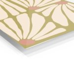 Terracotta Petal Grid metal wall art print, view 2