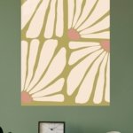 Terracotta Petal Grid metal wall art print, view 4
