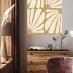 Terracotta Petal Grid metal wall art print, view 5