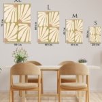 Terracotta Petal Grid metal wall art print, view 6