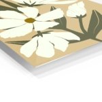 Cream Botanical Bloom metal wall art print, view 2