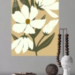 Cream Botanical Bloom metal wall art print, view 4