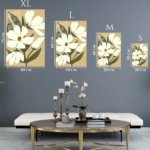 Cream Botanical Bloom metal wall art print, view 6