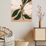 Cream Blossom Botanical metal wall art print, view 5