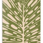 Olive Botanical Veins metal wall art print