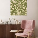 Olive Botanical Veins metal wall art print, view 5