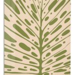 Olive Botanical Burst metal wall art print