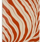 Terracotta Botanical Fronds metal wall art print