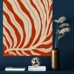Terracotta Botanical Fronds metal wall art print, view 4