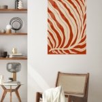 Terracotta Botanical Fronds metal wall art print, view 5