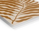Ochre Fern Silhouette metal wall art print, view 2