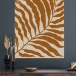 Ochre Fern Silhouette metal wall art print, view 4
