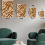 Ochre Fern Silhouette metal wall art print, view 6