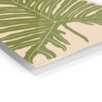 Olive Tropical Leaf Silhouette metal wall art print, view 2