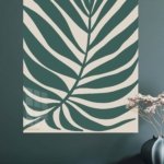 Deep Green Tropical Leaf metal wall art print, view 4