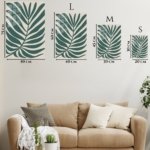 Deep Green Tropical Leaf metal wall art print, view 6