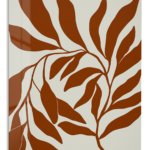 Rust Botanical Silhouette metal wall art print