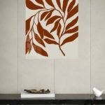Rust Botanical Silhouette metal wall art print, view 4