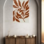 Rust Botanical Silhouette metal wall art print, view 5